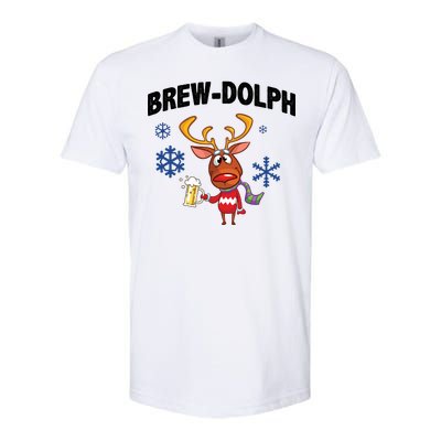 Brew-Dolph Christmas Reindeer Softstyle CVC T-Shirt