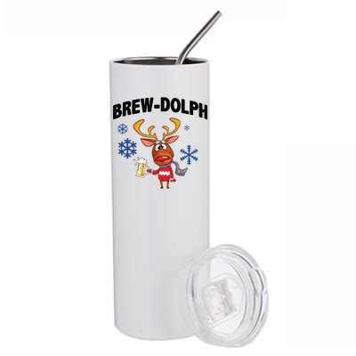 Brew-Dolph Christmas Reindeer Stainless Steel Tumbler