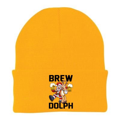 Brew Dolph Red Nose Reindeer Knit Cap Winter Beanie