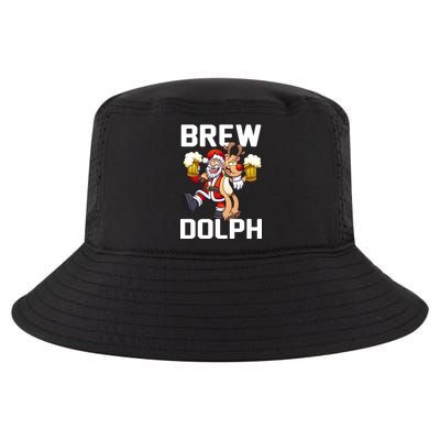 Brew Dolph Red Nose Reindeer Cool Comfort Performance Bucket Hat