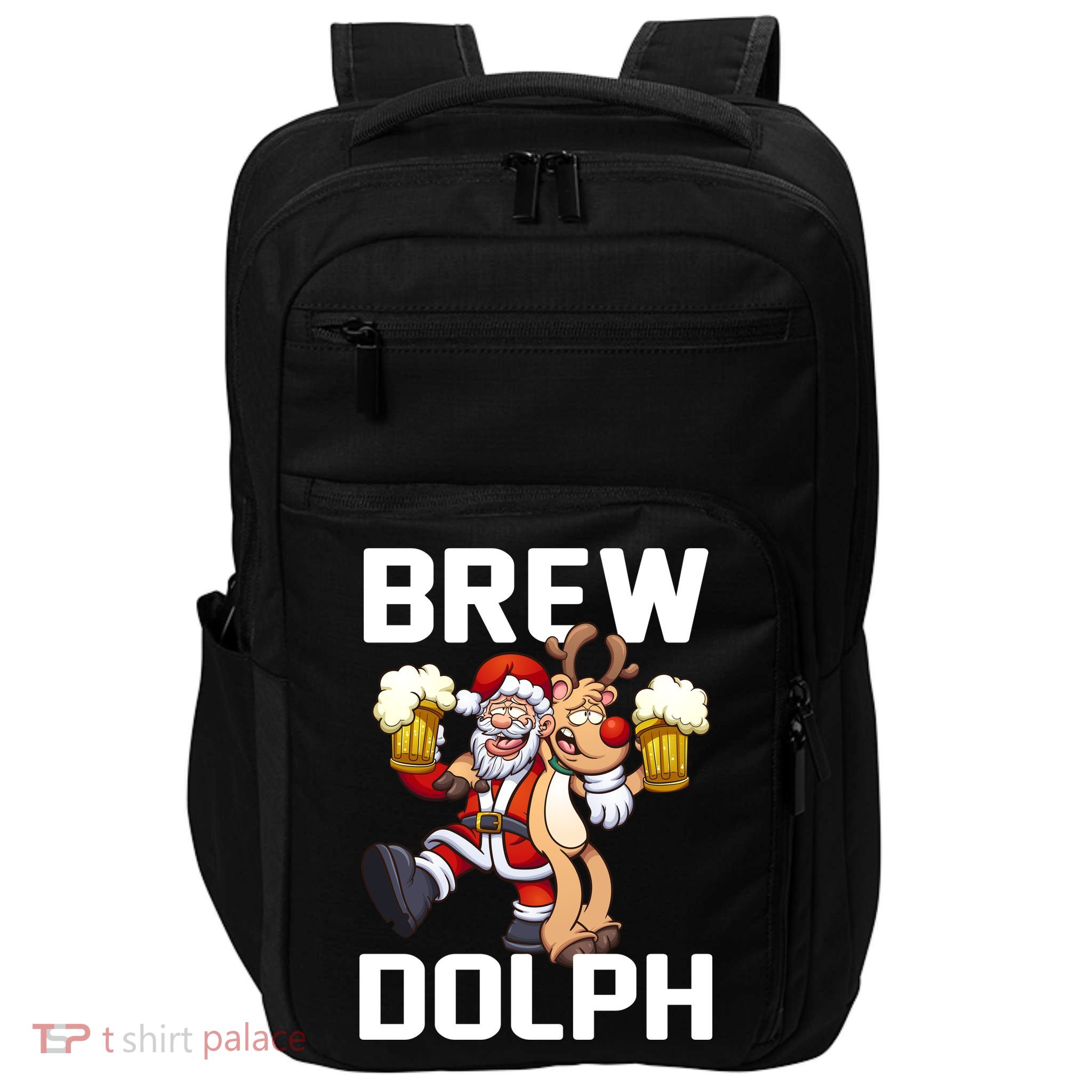 Brew Dolph Red Nose Reindeer Impact Tech Backpack