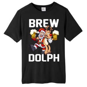 Brew Dolph Red Nose Reindeer Tall Fusion ChromaSoft Performance T-Shirt