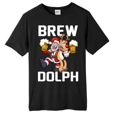 Brew Dolph Red Nose Reindeer Tall Fusion ChromaSoft Performance T-Shirt