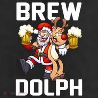Brew Dolph Red Nose Reindeer 11oz C Handle Ceramic Mug