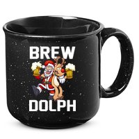Brew Dolph Red Nose Reindeer 15oz Campfire Ceramic Mug