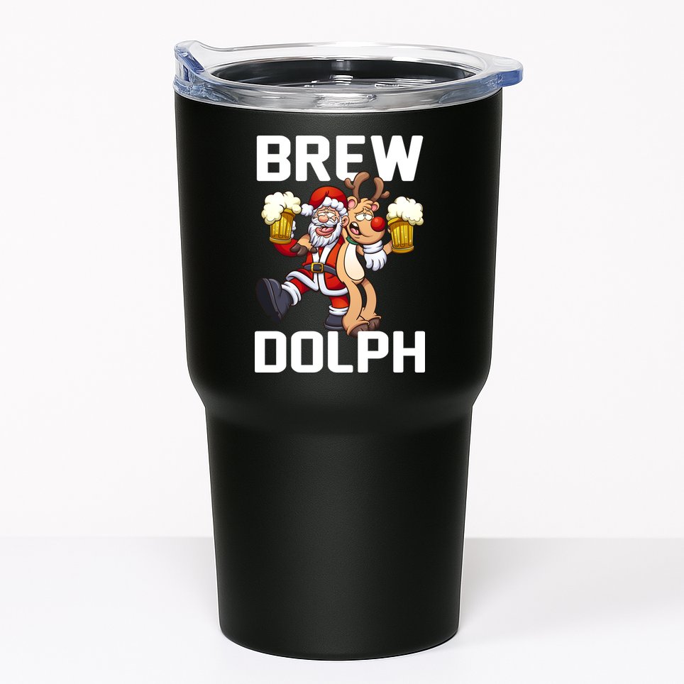 Brew Dolph Red Nose Reindeer Tumbler