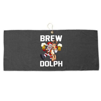 Brew Dolph Red Nose Reindeer Large Microfiber Waffle Golf Towel