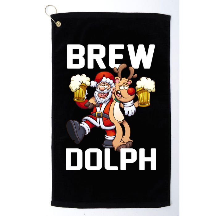 Brew Dolph Red Nose Reindeer Golf Towel