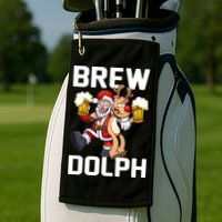 Brew Dolph Red Nose Reindeer Golf Towel