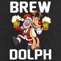 Brew Dolph Red Nose Reindeer Golf Towel