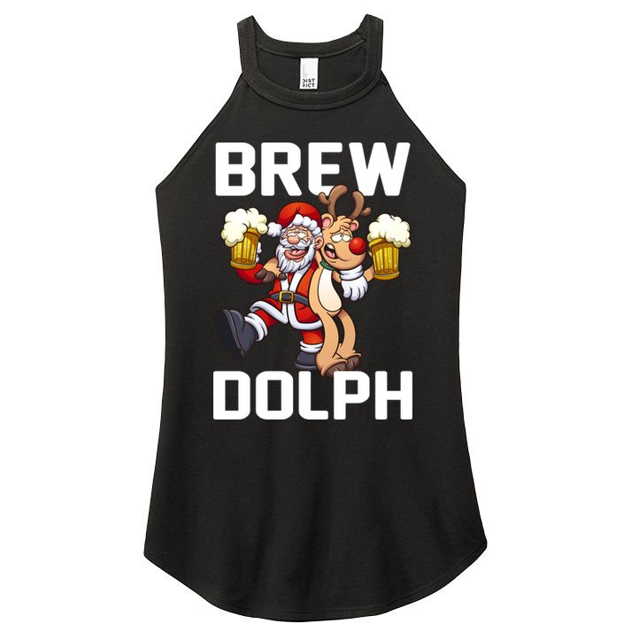 Brew Dolph Red Nose Reindeer Women's Perfect Tri Rocker Tank