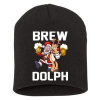 Brew Dolph Red Nose Reindeer Short Acrylic Beanie