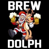 Brew Dolph Red Nose Reindeer Short Acrylic Beanie