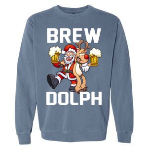 Brew Dolph Red Nose Reindeer Garment-Dyed Sweatshirt