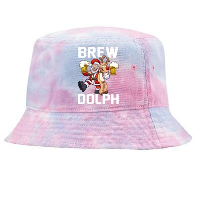 Brew Dolph Red Nose Reindeer Tie-Dyed Bucket Hat