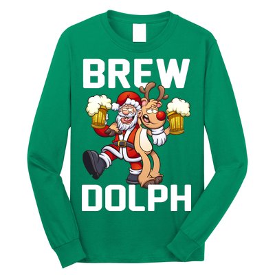 Brew Dolph Red Nose Reindeer Long Sleeve Shirt