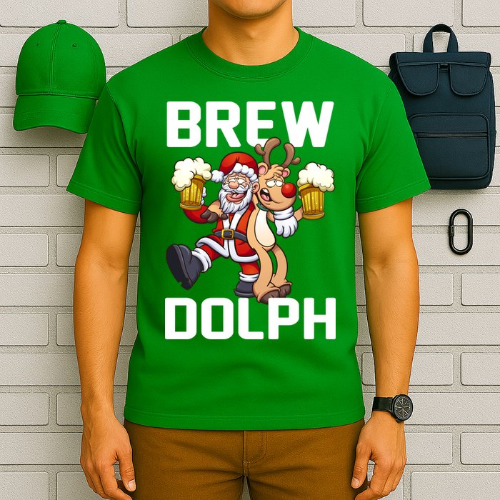 Brew Dolph Red Nose Reindeer T-Shirt