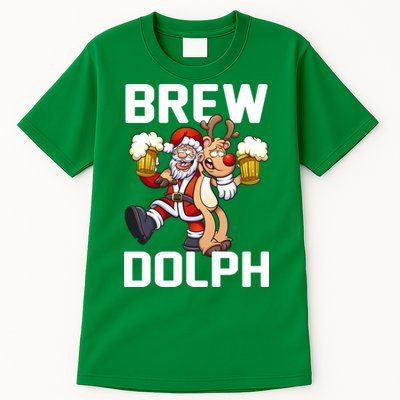 Brew Dolph Red Nose Reindeer Tall T-Shirt