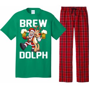 Brew Dolph Red Nose Reindeer Pajama Set