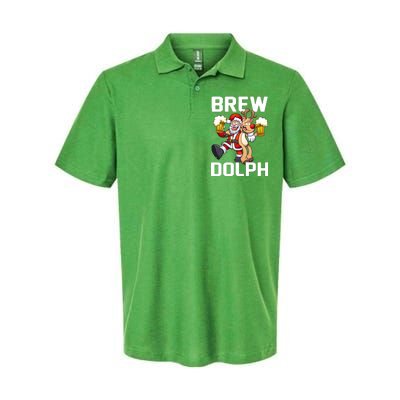 Brew Dolph Red Nose Reindeer Softstyle Adult Sport Polo