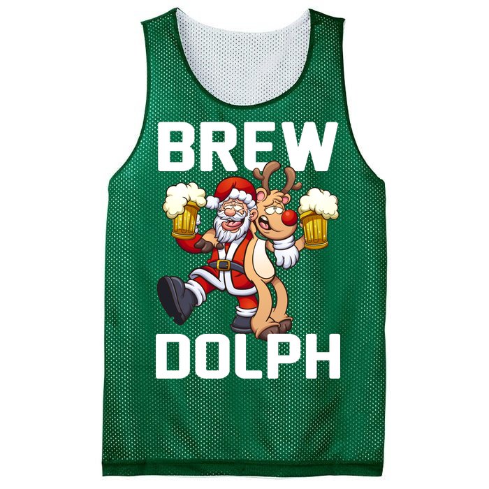 Brew Dolph Red Nose Reindeer Mesh Reversible Basketball Jersey Tank