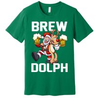 Brew Dolph Red Nose Reindeer Premium T-Shirt