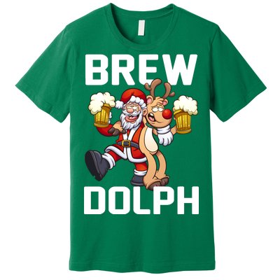 Brew Dolph Red Nose Reindeer Premium T-Shirt