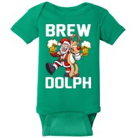Brew Dolph Red Nose Reindeer Baby Bodysuit