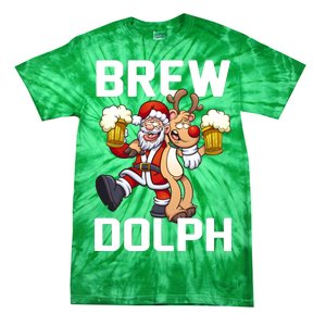 Brew Dolph Red Nose Reindeer Tie-Dye T-Shirt