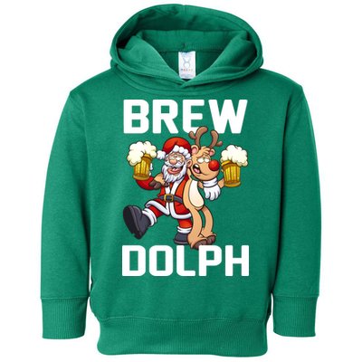 Brew Dolph Red Nose Reindeer Toddler Hoodie