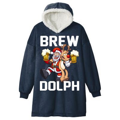 Brew Dolph Red Nose Reindeer Hooded Wearable Blanket