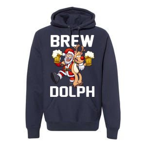 Brew Dolph Red Nose Reindeer Premium Hoodie