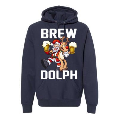 Brew Dolph Red Nose Reindeer Premium Hoodie