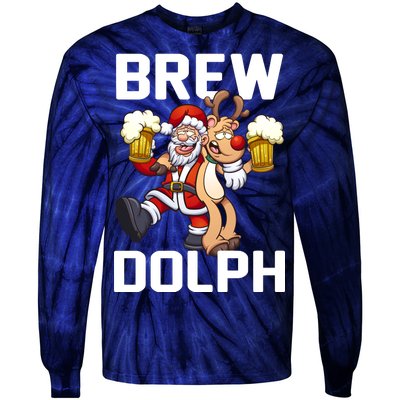 Brew Dolph Red Nose Reindeer Tie-Dye Long Sleeve Shirt