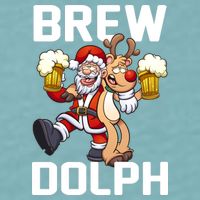 Brew Dolph Red Nose Reindeer Sueded Cloud Jersey T-Shirt