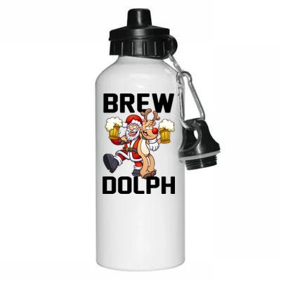 Brew Dolph Red Nose Reindeer Aluminum Water Bottle