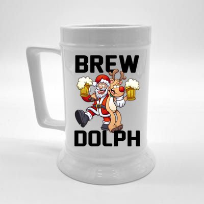 Brew Dolph Red Nose Reindeer Beer Stein