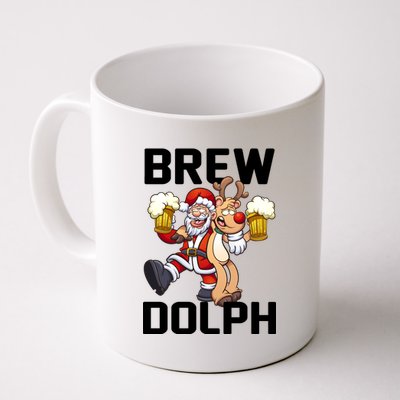 Brew Dolph Red Nose Reindeer Coffee Mug