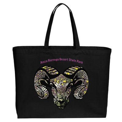 Bighorn Ram Flower Premium Cotton Canvas Jumbo Tote