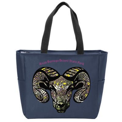 Bighorn Ram Flower Premium Zip Tote Bag