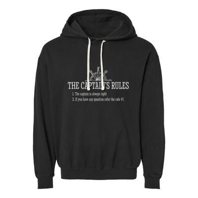 Boat Rules Funny Sayings Sailing Sail Boats Garment-Dyed Fleece Hoodie