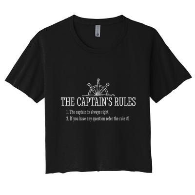 Boat Rules Funny Sayings Sailing Sail Boats Crop Top