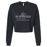 Boat Rules Funny Sayings Sailing Sail Boats Cropped Pullover Crew