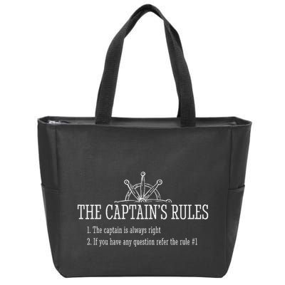 Boat Rules Funny Sayings Sailing Sail Boats Zip Tote Bag