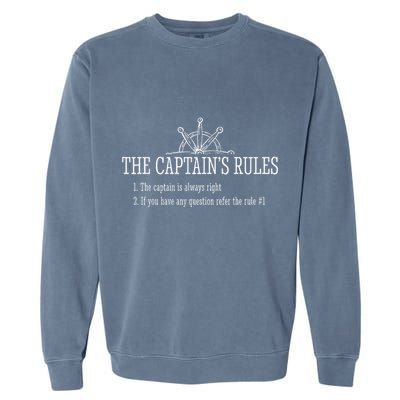 Boat Rules Funny Sayings Sailing Sail Boats Garment-Dyed Sweatshirt