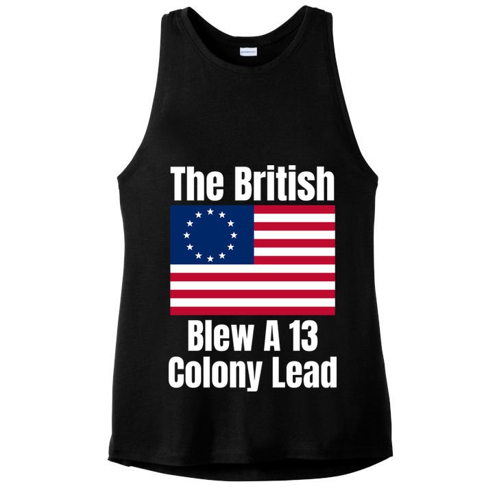 Betsy Ross Flag: The British Blew A 13 Colony Lead Ladies PosiCharge Tri-Blend Wicking Tank