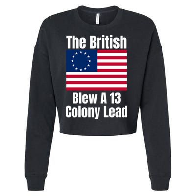Betsy Ross Flag: The British Blew A 13 Colony Lead Cropped Pullover Crew
