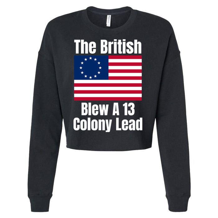 Betsy Ross Flag: The British Blew A 13 Colony Lead Cropped Pullover Crew