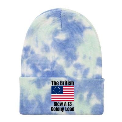 Betsy Ross Flag: The British Blew A 13 Colony Lead Tie Dye 12in Knit Beanie