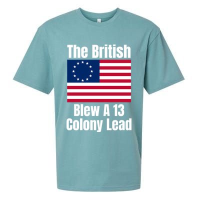 Betsy Ross Flag: The British Blew A 13 Colony Lead Sueded Cloud Jersey T-Shirt